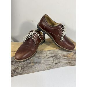 Johnston & Murphy‎ Barlow Oxford Dress Shoes Mens 8.5M Round Toe Tobacco Brown